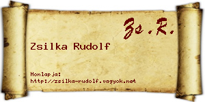 Zsilka Rudolf névjegykártya